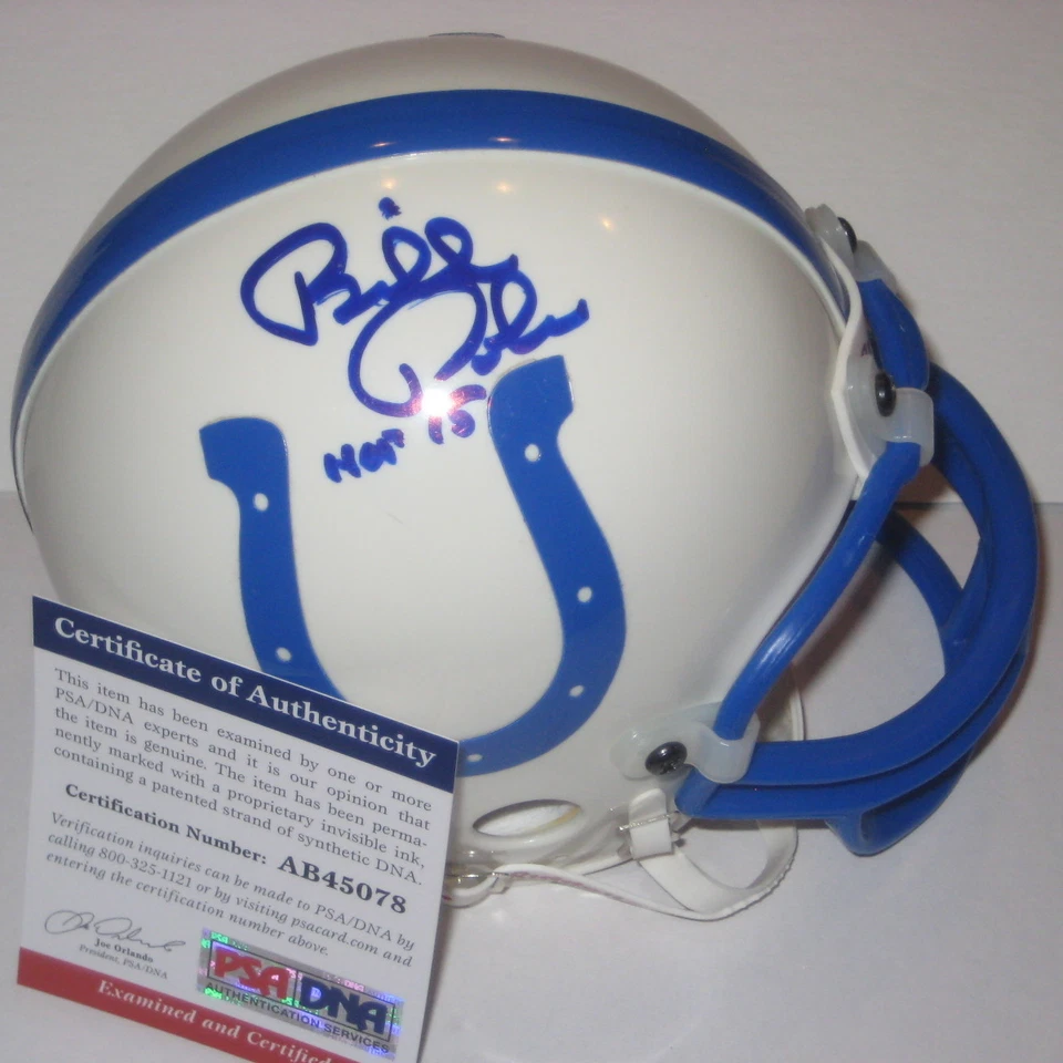 BILL POLIAN Signed Indianapolis COLTS Mini-helmet w/ PSA COA & HOF Inscription - Image 1 of 1