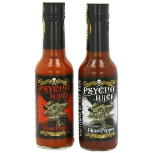 Psycho Juice 2er Set Hot Chili Saucen: 70% Ghost Pepper & Extreme Ghost Pepper - Bild 1 von 1
