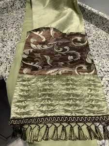 Table Runner 70” Long - Wood River by Park Designs - Kitchen Dining Green Brown. - Picture 1 of 3