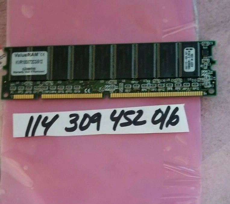 512 MB SD SDR SDRAM SYNC PC100 PC 100 168 PIN ECC NO REGULAR DOBLE CARA 18 CHIPS Foto 1 de 1