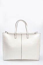 RRP €375 E-GO Leather Tote Bag Large Croc Embossed Removable Pouch Zipped