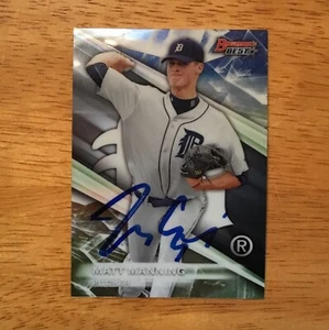 Matt Manning Detroit Tigers Autograph 2016 Bowman’s Best Rookie Baseball Card - Picture 1 of 2