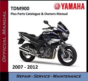 Yamaha TDM900 TDM 900 Service Repair Workshop Manual + Parts 2007 - 2012 on CD - Picture 1 of 1