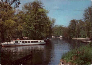 Postal RDA 1983 barco de pasajeros barco b. Königs Wusterhausen nuevo molino Dommen - Imagen 1 de 2