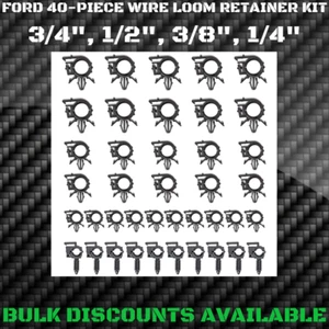 1975-1982 Ford Granada Interior Engine Harness Wire Loom Clip Clamp Retainers - Foto 1 di 3