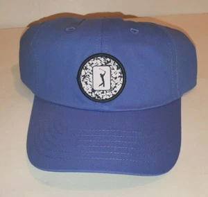 PGA TOUR ESSENTIALS GOLF LOGO BASEBALL CAP HAT PERIWINKLE BLUE GOLFING SPORTS - Picture 1 of 3