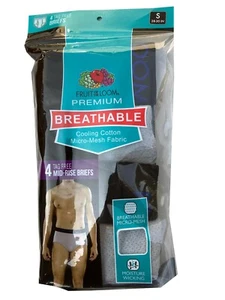 Fruit of the Loom® Premium Men's 4pk Breathable Micro-mesh Briefs    "Cotton"  - Picture 1 of 13