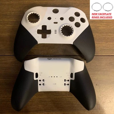 Microsoft Xbox Elite Series 2 White Controller New Front Faceplate & Back Shell - Image 1 of 4