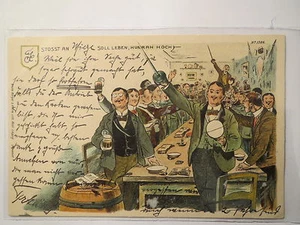 Gruss von einer Kneipe - Köln 1903 - Stosst an Mieze soll leben Karte Studentika - Picture 1 of 1