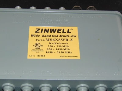 Zinwell Satellite Wideband 6X8 Multi-switch KA/KU - MS6x8WB-Z - Direct TV - Image 1 of 4
