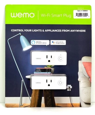 New Smart Plug Mini Wi-Fi WEMO 2-pack Works w/ Alexa Google Assistant, Nest-NIB - Image 1 of 4