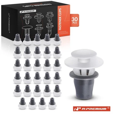 A-Premium 30Pcs 10mm Nylon Black & White Moulding Clips Retainer for VW Jetta - Image 1 of 4