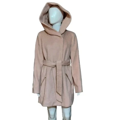 GUESS светло-розовый шерсти смесь с капюшоном бушлат размер большой - Изображение 1 из 4