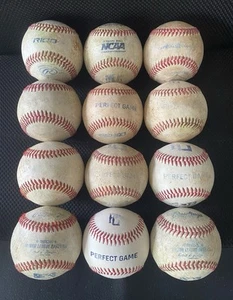 One dozen “12” Lightly Used Baseballs - MLB, Minor League, NCAA, Perfect Game 🔥 - Picture 1 of 1