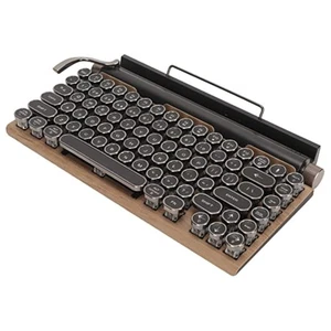 Mechanical Gaming Keyboard, Typewriter Retro Punk Gaming Keyboard, Bluetooth ... - Picture 1 of 6