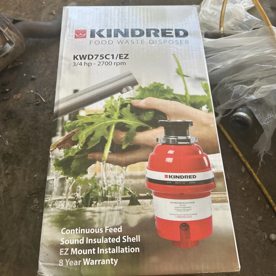 Ranke Kindred KWD75C1/EZ 3/4 Hp Alimentación Continua Eliminador de Residuos de Alimentos Foto 1 de 2