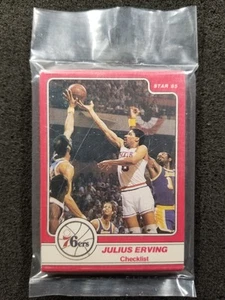 1985 Star JULIUS ERVING "DR. J" (sacchetto sigillato in fabbrica set completo 18 carte) - Foto 1 di 2