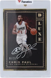 Chris Paul Clippers Signed 2015-16 Panini Luxe Gold Framed #DLX-CP3 #8/25 Card - Picture 1 of 2