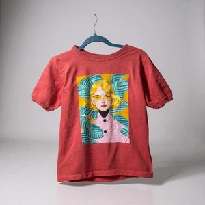 Camiseta Bijou Karman Target XS Manga Corta Rosa Retrato Cuello Redondo - Imagen 1 de 6