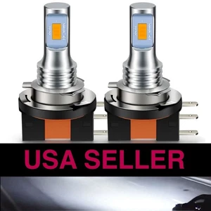 H15 WHITE LED Conversion Headlight DRL Bulbs 6000K Fit Mercedes GLA250 2015-2020 - Picture 1 of 10