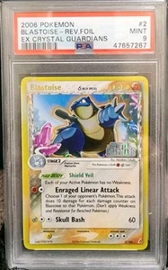 Pokemon Graded PSA 9 Blastoise Delta Species EX Crystal Guardians Reverse Holo - Picture 1 of 14