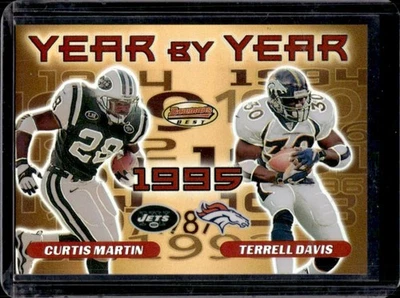 2000 Bowman's Best Curtis Martin Terrell Davis Year by #Y9 - Image 1 of 2