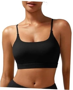 Y-Back Sports Bras for Women Impact Wirefree Padded Bra Workout Medium Black - Picture 1 of 7