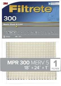 Filtrete 18x24x1, Filtro Aria Forno AC MPR 300, Polvere Vivente Pulita, 6-Pac MERV 5 - Foto 1 di 4