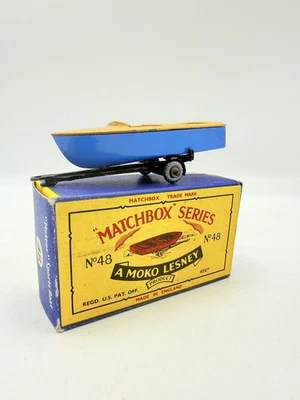 Matchbox Lesney 48a Meteor Sports Boat and Trailer RARE SPW - Damaged Box - Image 1 of 4