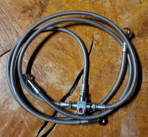 YAMAHA 04-05 YFZ450 GALFER Rear braided Stainless Steel brake Line ONLY No bolts - Picture 1 of 4