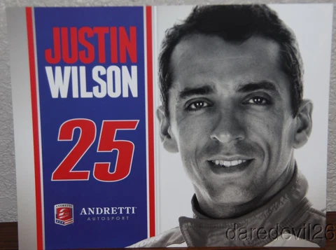 2015 Justin Wilson Andretti Autosport Honda Dallara Indy 500 Indy Car postcard Cover