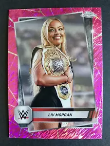 2025 Topps Chrome WWE ~ LIV MORGAN ~ Mint ~ Pink Shimmer ~ RAW - Picture 1 of 2