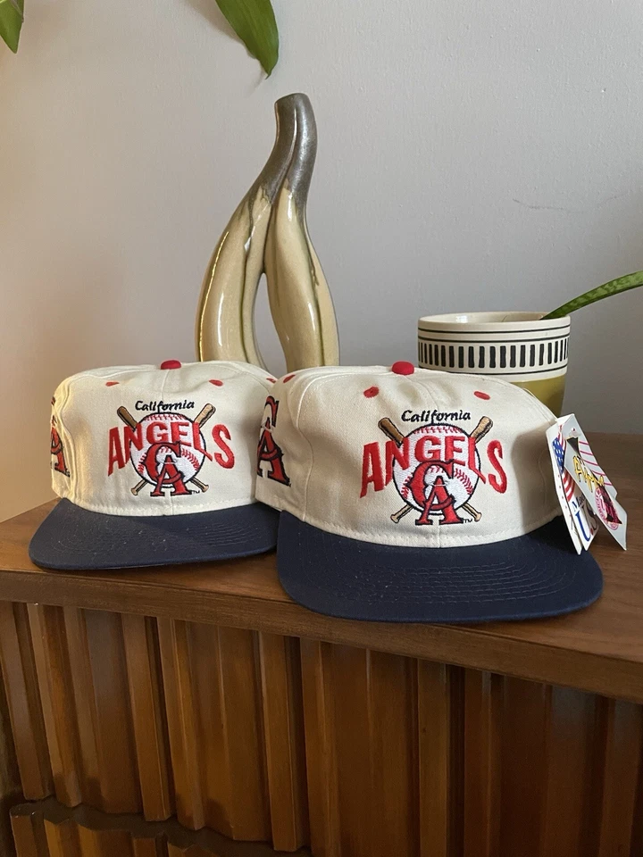 RARE California Anaheim Angels Vintage #1 Apparel 90's Snapback Cap / Hat - NWT - Image 1 of 4