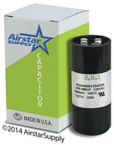 USA MADE 400-480 MFD uF 110-125V Electric Motor Start Capacitor HVAC 125 VAC - Picture 1 of 6