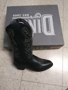 Pluma DINGO PARA HOMBRE. BOTAS DE VAQUERO CAÑÓN CUERO NEGRO 7.5 - Imagen 1 de 2