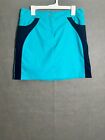 Izod Xtra Dry Womens Skirt Skort Size 8 Blue Pockets Zip Polyester Activewear
