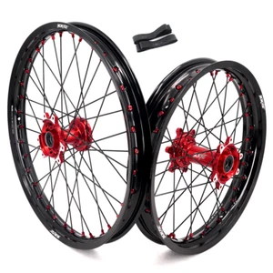 KKE 21/18" Spoked Wheels Rims Fit Surron Ultra Bee 2023 2024 CNC Red Hubs E-Bike - Picture 1 of 13