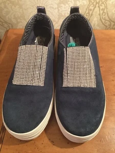Skechers Dazzle Em Slip On Rhinestone Sneaker Navy  Size 7.5 M - Picture 1 of 7