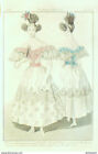 1830 Parisian Costume Fashion Engraving No. 2817 Blonde Ribbon Tulle Dress