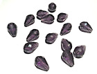 15 böhmische Glasperlen, facettiert , violett , lila, Tropfen 12 x 8 mm (193/6)