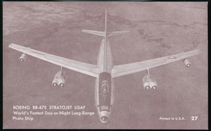 USAF BOEING RB-47E STRATOJECT Foto Schiff Flugzeug Vintage Penny Arcade Ausstellungskarte #27 - Bild 1 von 1
