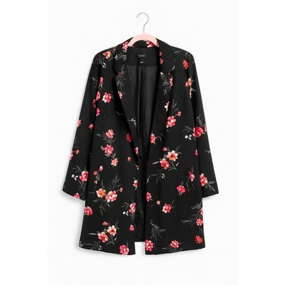Chaqueta Torrid Floral Frente Abierto - Talla 3 (Se adapta a 3X / 22-24) Foto 1 de 4