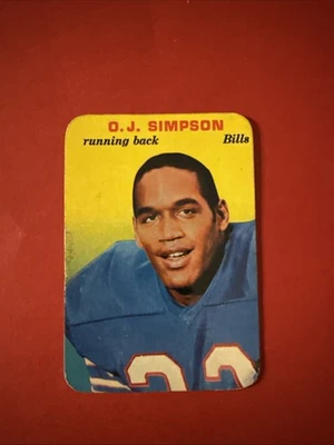 1970 Topps Football Super Glossy #22 O.J. Simpson RC NM SEE SCAN THANKS - Image 1 of 2