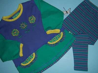 Gymboree VTG girls "DOUBLE DUTCH" MEDIUM...2 PC SET...RAINBOW TAG ...FALL 1997 - Image 1 of 4