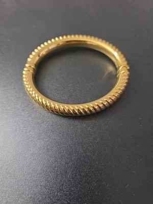 Brazalete Brazalete Acanalado Oro 14K / Estate / Leer Descripción Foto 1 de 4