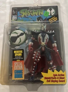 McFarlane Toys Medieval Spawn Series 1 Action Figure 1994 w/Spawn #1 Comic - Picture 1 of 2