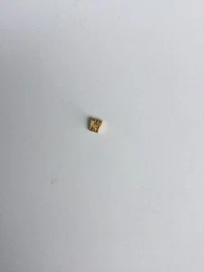 18 kt yellow gold earrings with diamond in center - Picture 1 of 3