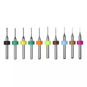 10 Stck. Wolframcarbid Mikro Bohrer Bits Set Gravurwerkzeuge für Leiterplattenschaltung Q0W0 - Bild 1 von 7