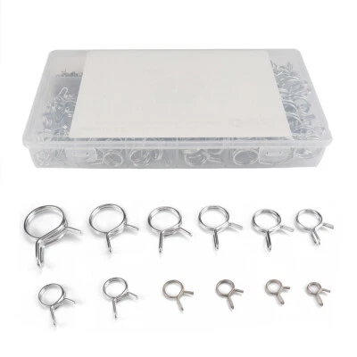 285Pcs Spring Clips Fuel Hose Double Wire Tube Clamps Kit For Car Machine Home - Image 1 of 4