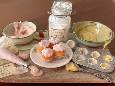 Dollhouse miniature Pink Cupcake Board #1  by Betsy Niederer - Image 1 of 3